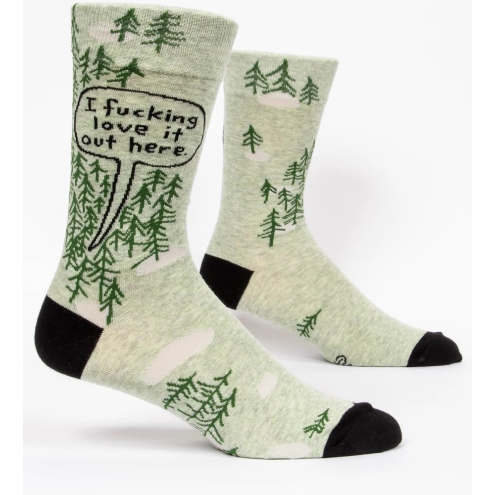 Blue Q Green and Black Men's Socks